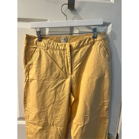 J. Jill Yellow Twill Ankle Pants sz 12 EUC - Picture 2 of 6